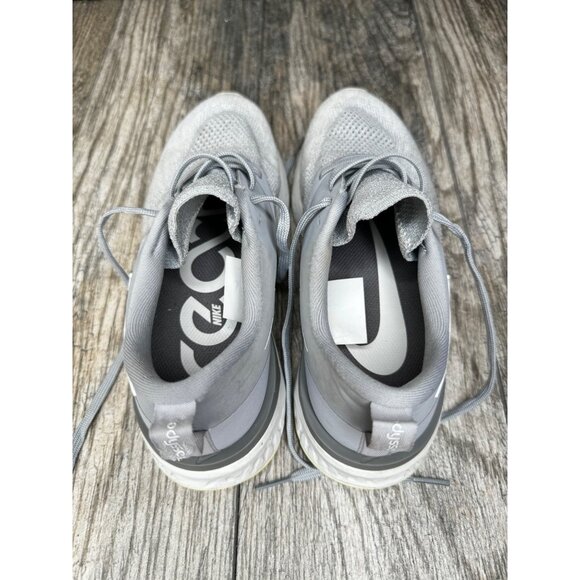 NIKE ODYSSEY REACT FLYKNIT WOLF GRAY WHITE SNEAKERS WOMEN SIZE 8 AH1016 - Picture 7 of 12